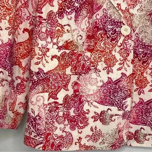 Chadwicks Classics Linen Blend Colorful Spring  Blazer NWOT Sz Plus‎ 16W - Picture 4 of 13